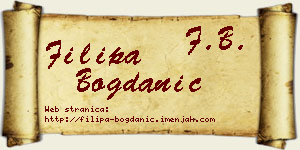 Filipa Bogdanić vizit kartica